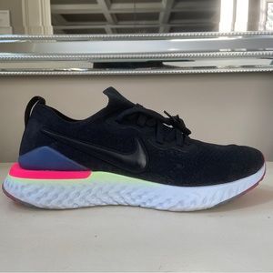 Nike Epic React Flyknit 2 | Men’s 11 | Black Sapphire Hyper Pink